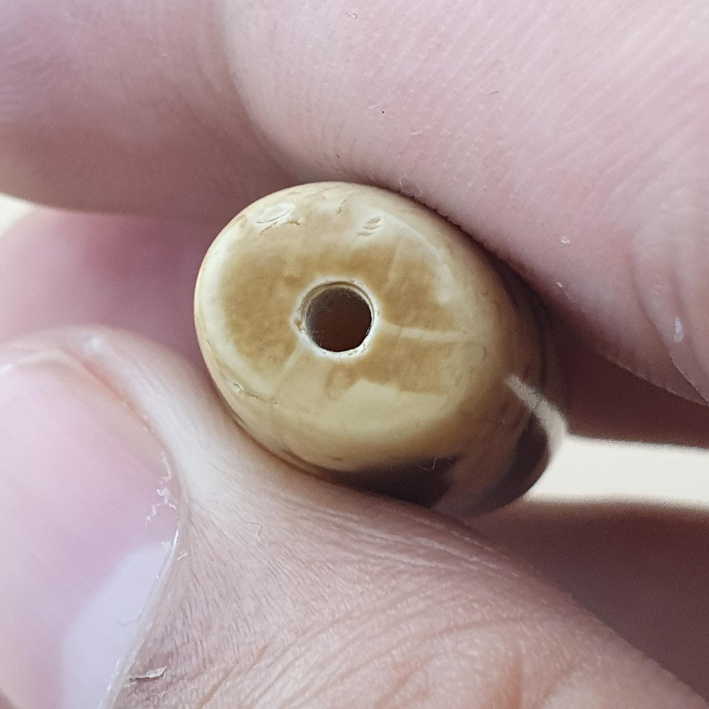 Vintage 3 Eyes Himalayan Tibetan Agate Dzi Bead Amulet