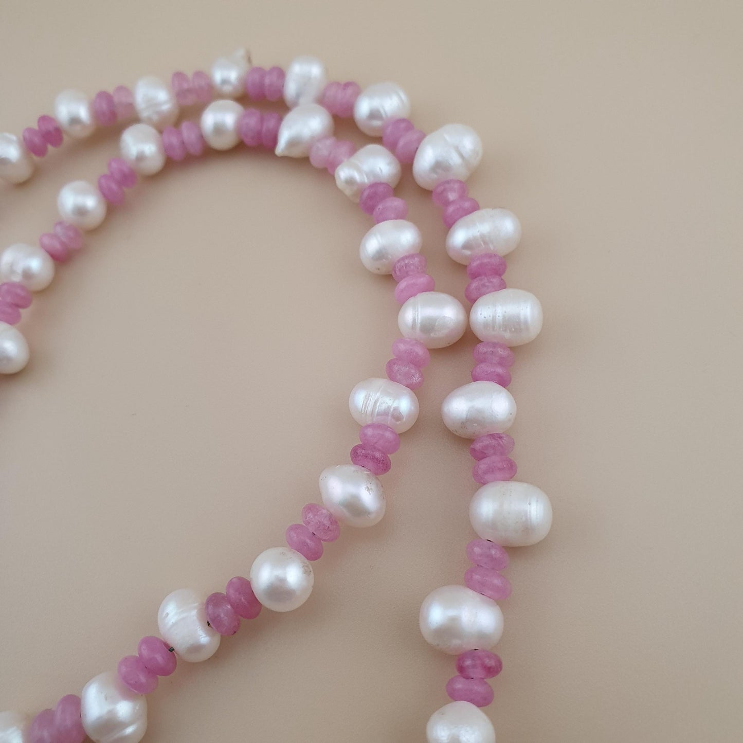 Delicate Pearl & Rose Quartz Necklace
