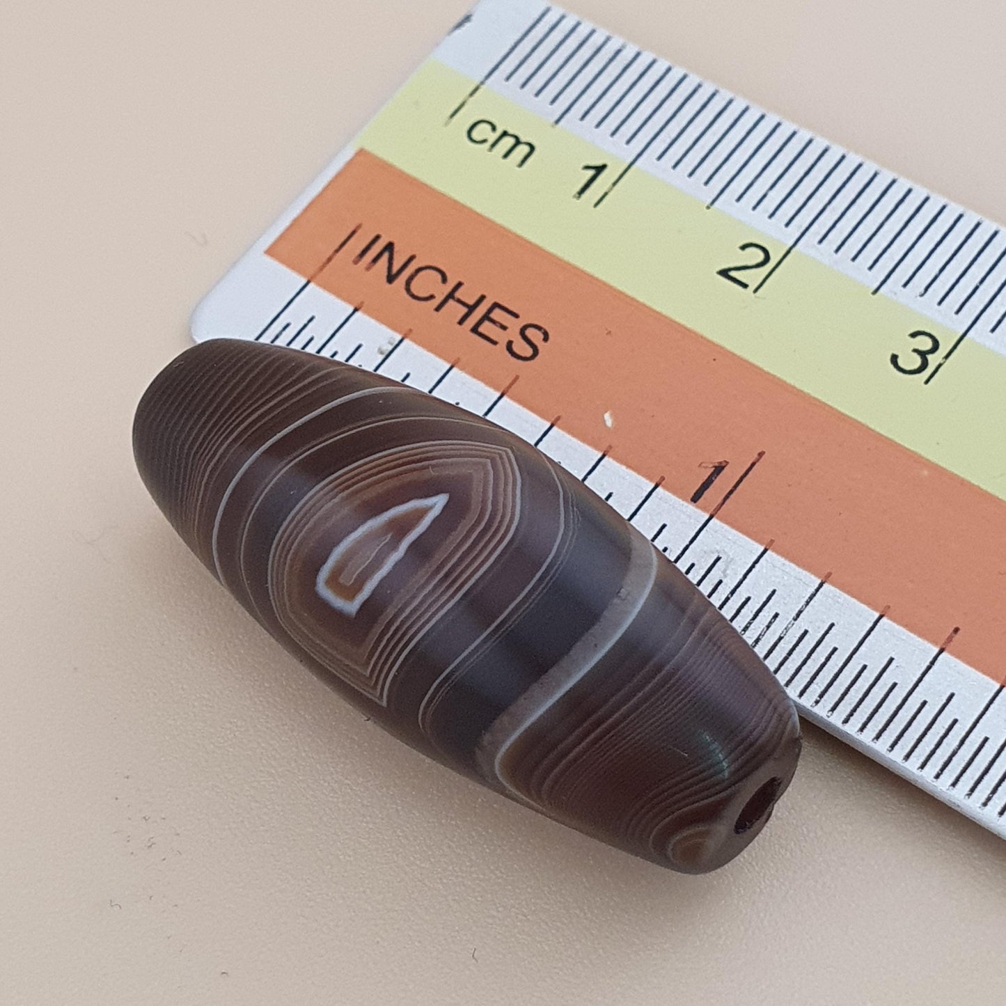 Vintage Yemeni Suliemani Natural Eye Agate Bead Amulet