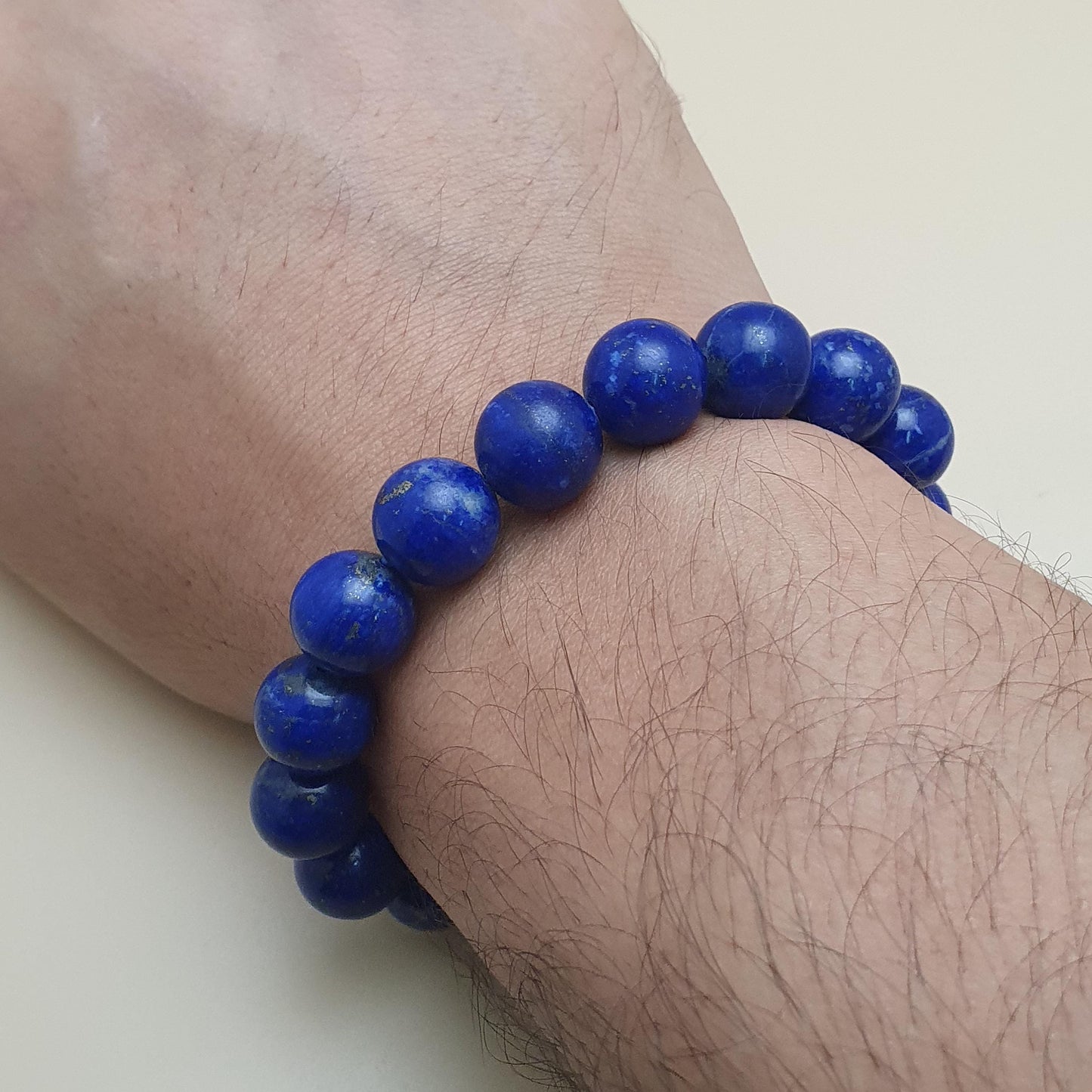 Lapislazuli Armband poliert 11mm Edelsteinperlen