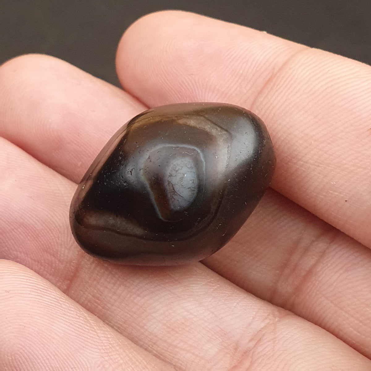 Perle Vintage Naturelle en Agate Suliemani pour Amulette