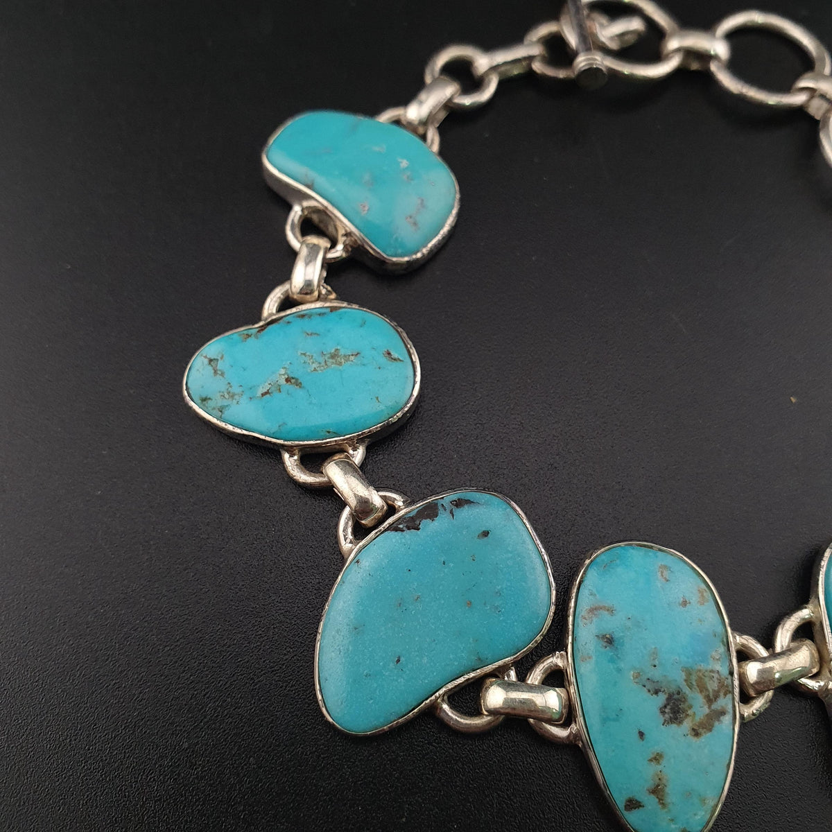 Bracelet en argent sterling et turquoise d'Arizona : Bijoux bohèmes style sud-ouest