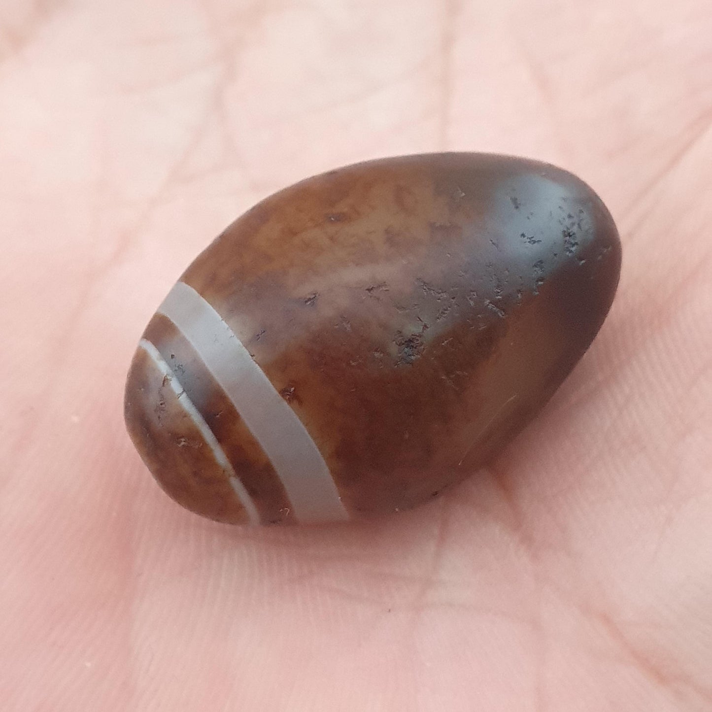 Vintage Suliemani Achat Anhänger: Augenstein Amulett Perle