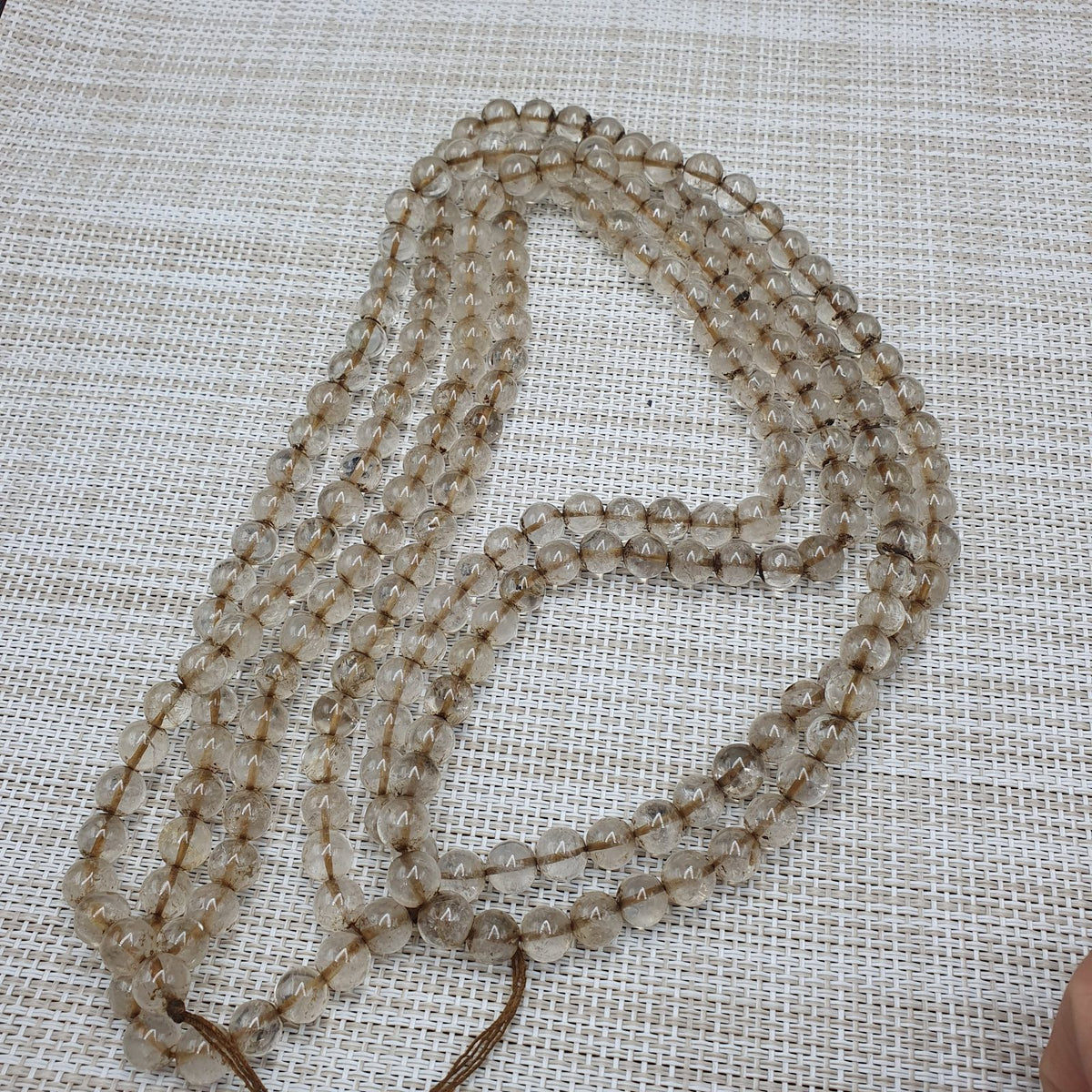 Vintage Himalaya Quarz Gebetskette 108 Perlen 8mm 76cm lang