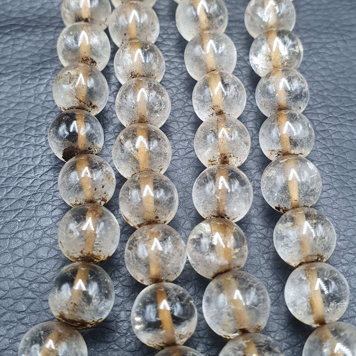 Vintage Himalaya Quarz Gebetskette 108 Perlen 8mm 76cm lang