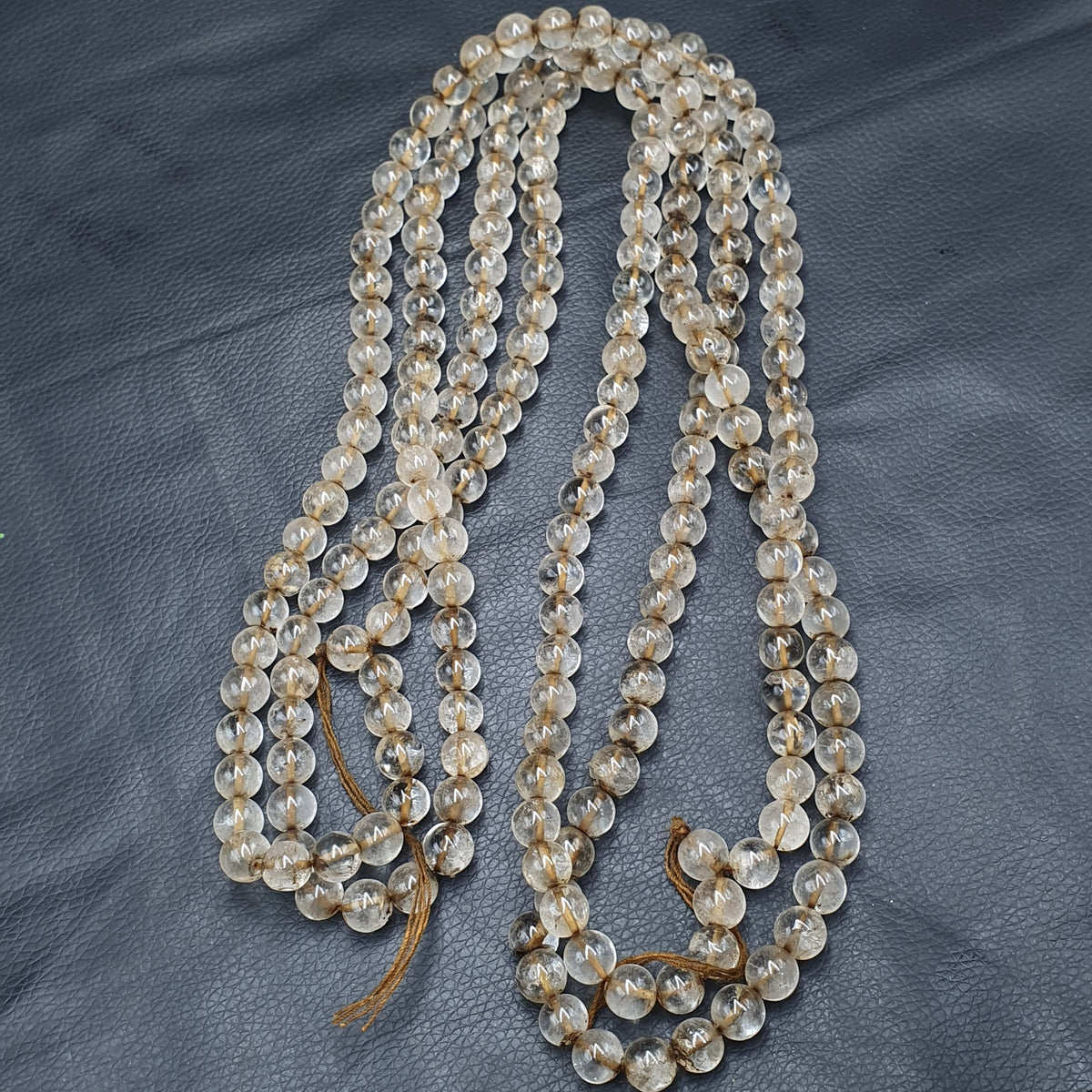 Vintage Himalaya Quarz Gebetskette 108 Perlen 8mm 76cm lang