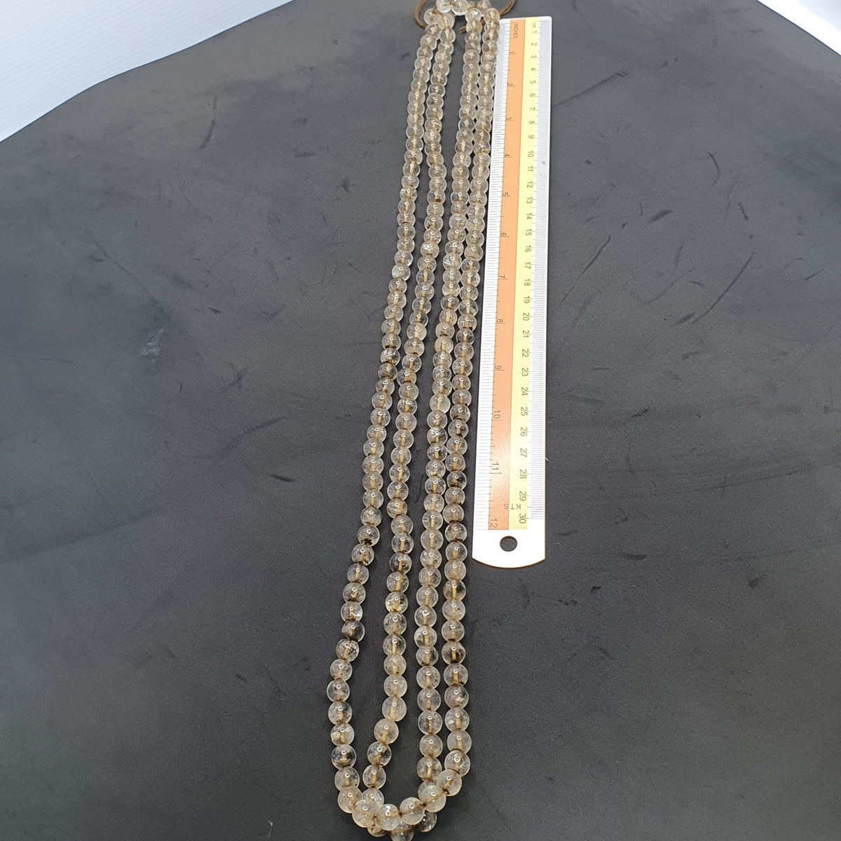 Vintage Himalaya Quarz Gebetskette 108 Perlen 8mm 76cm lang