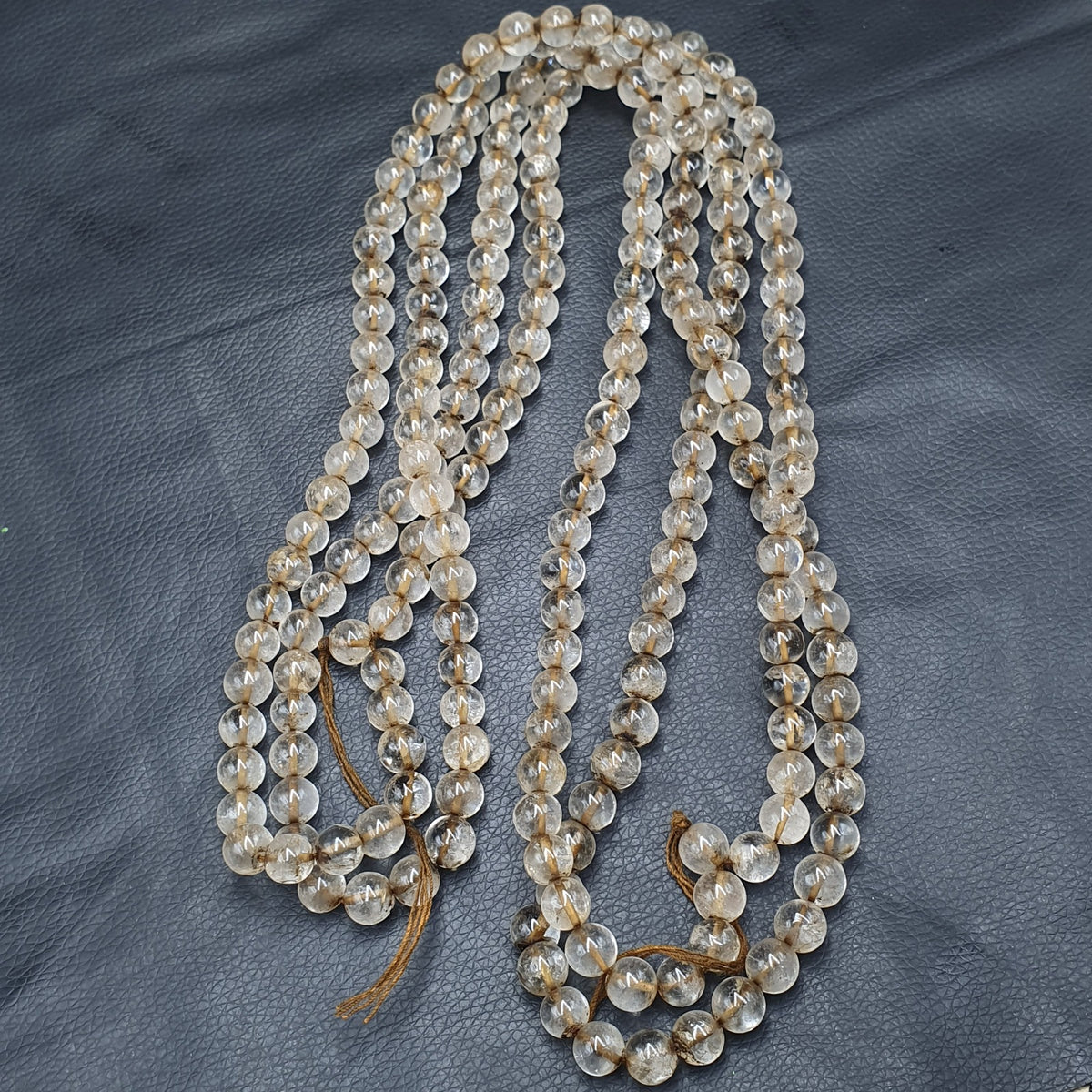Vintage Himalaya Quarz Gebetskette 108 Perlen 8mm 76cm lang