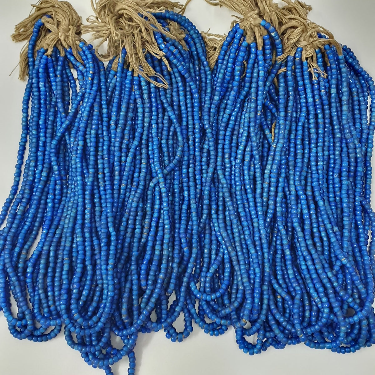Vintage Venetian SkyBlue Whiteheart beads Strands 7 mm 24 inches Long