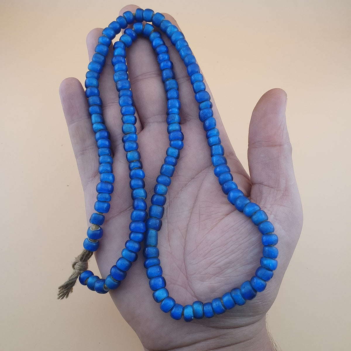 Vintage Venetian SkyBlue Whiteheart beads Strands 7 mm 24 inches Long