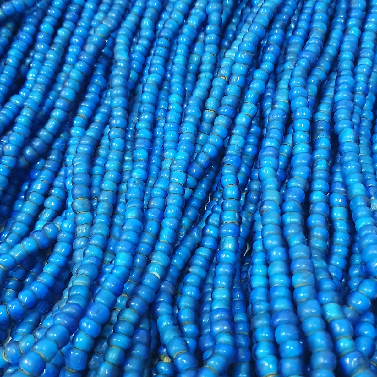 Vintage Venetian SkyBlue Whiteheart beads Strands 7 mm 24 inches Long