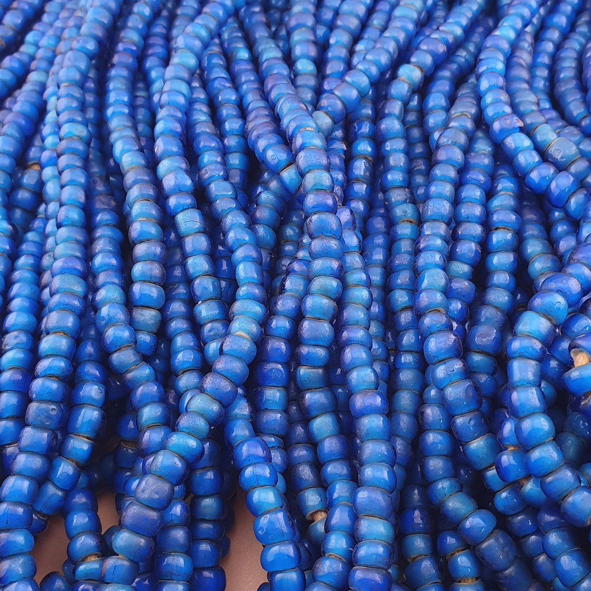 Vintage Venetian SkyBlue Whiteheart beads Strands 7 mm 24 inches Long