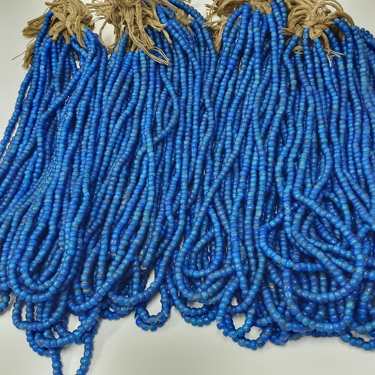 Vintage Venetian SkyBlue Whiteheart beads Strands 7 mm 24 inches Long