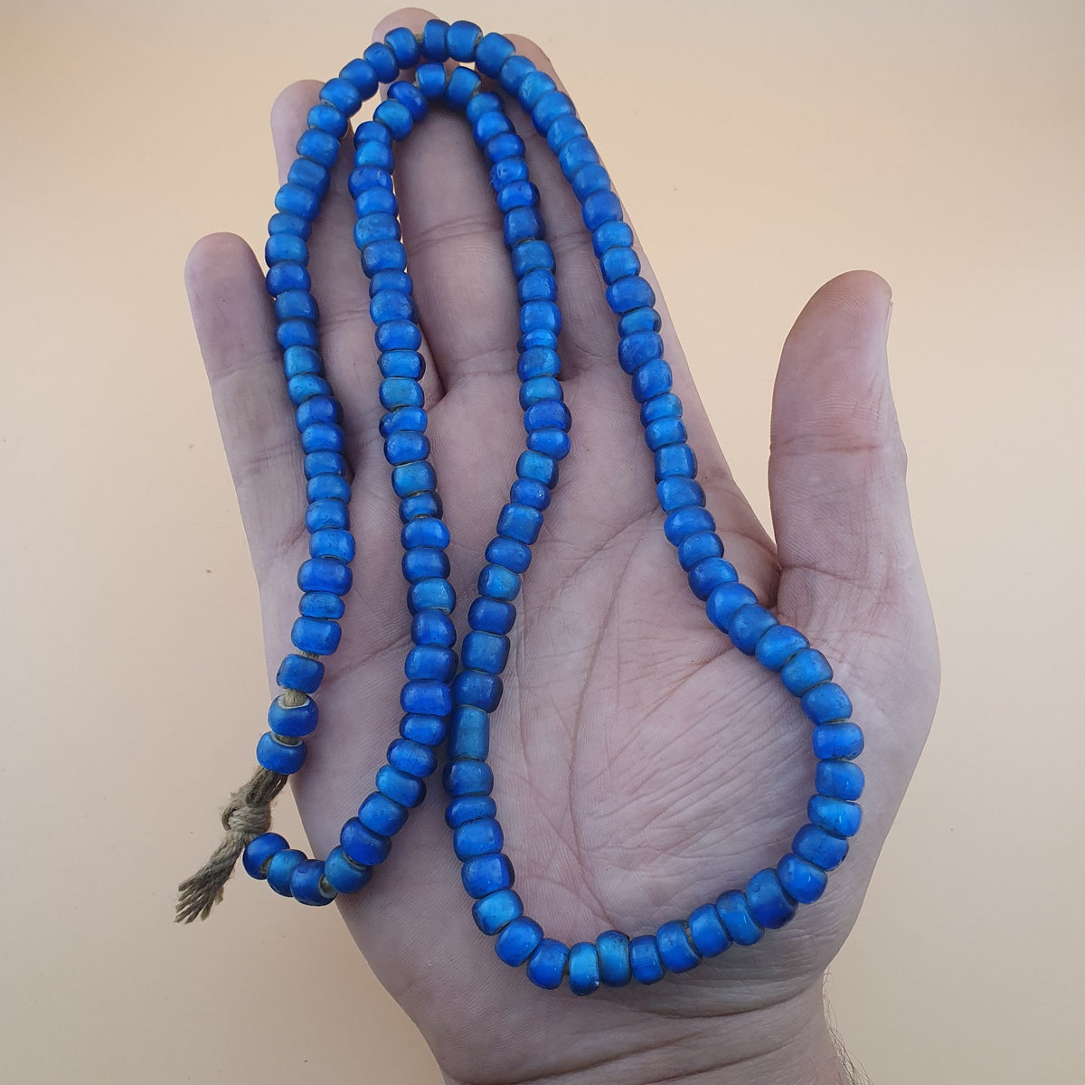 Vintage Venetian SkyBlue Whiteheart beads Strands 7 mm 24 inches Long