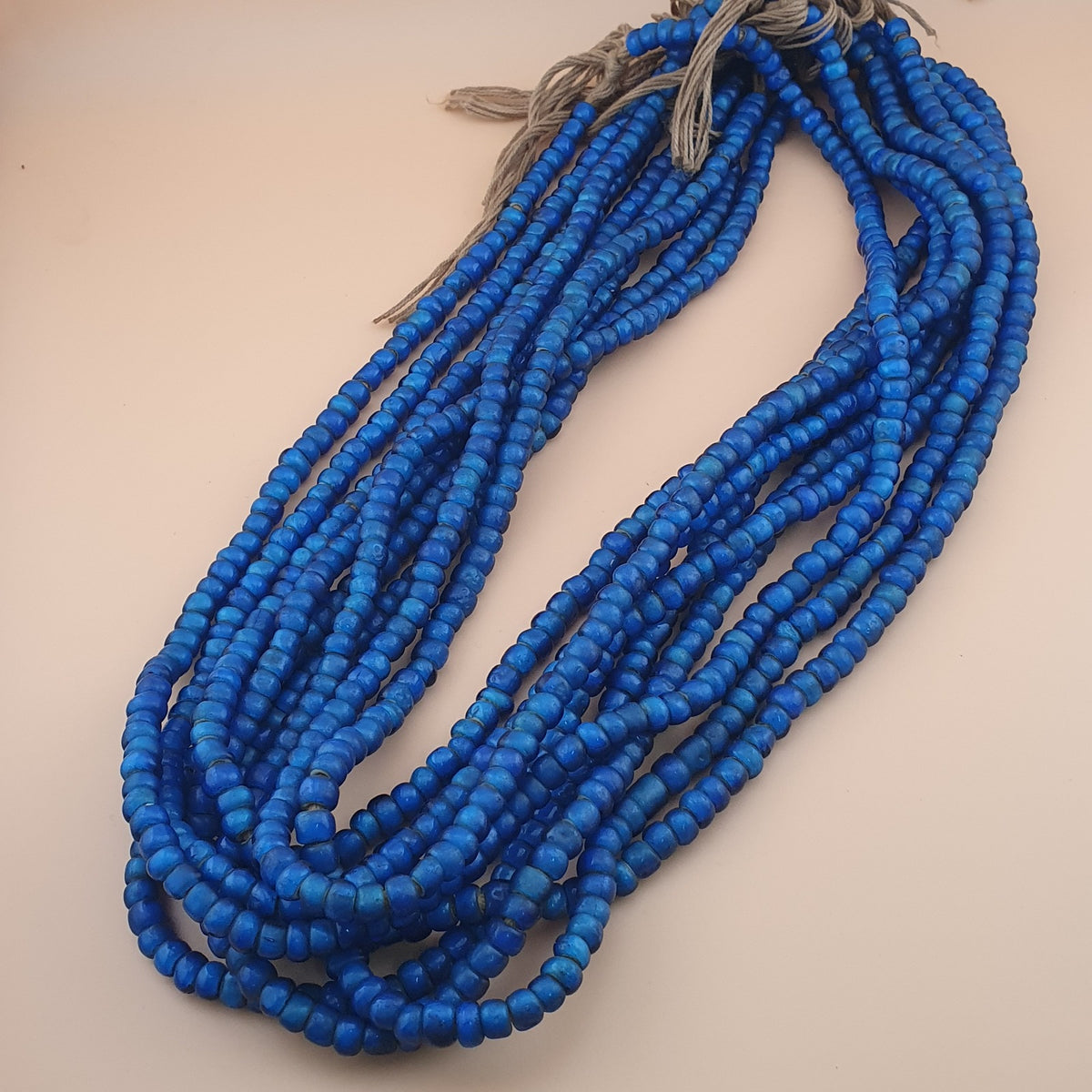 Vintage Venetian SkyBlue Whiteheart beads Strands 7 mm 24 inches Long