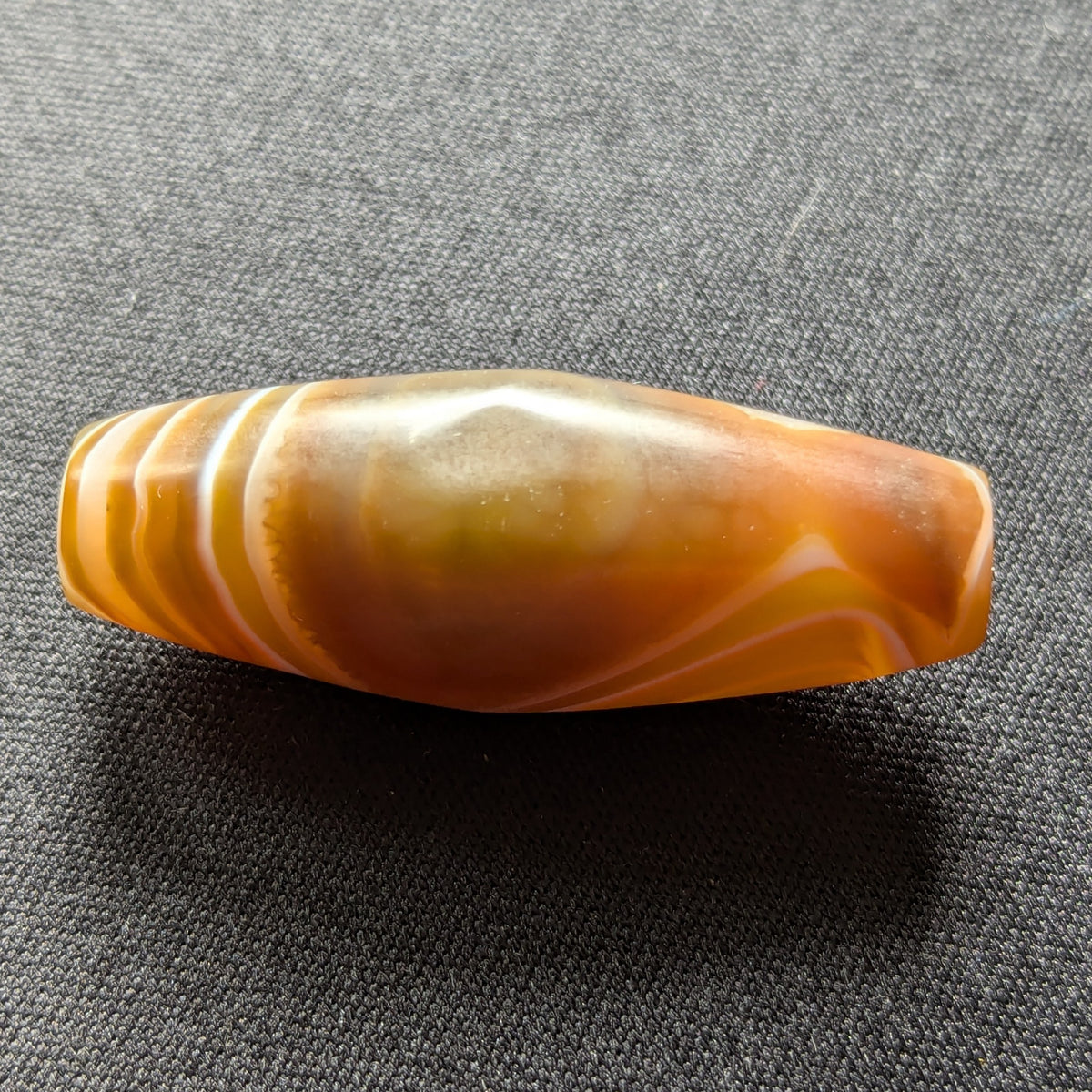 Perle d'Agate du Yémen Vintage Motif Yeux Naturels Uniques