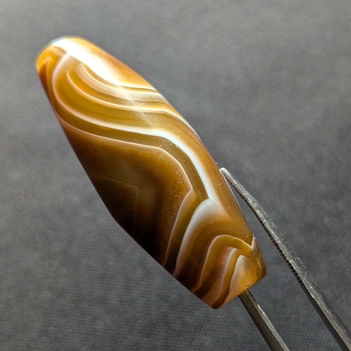 Perle d'Agate du Yémen Vintage Motif Yeux Naturels Uniques
