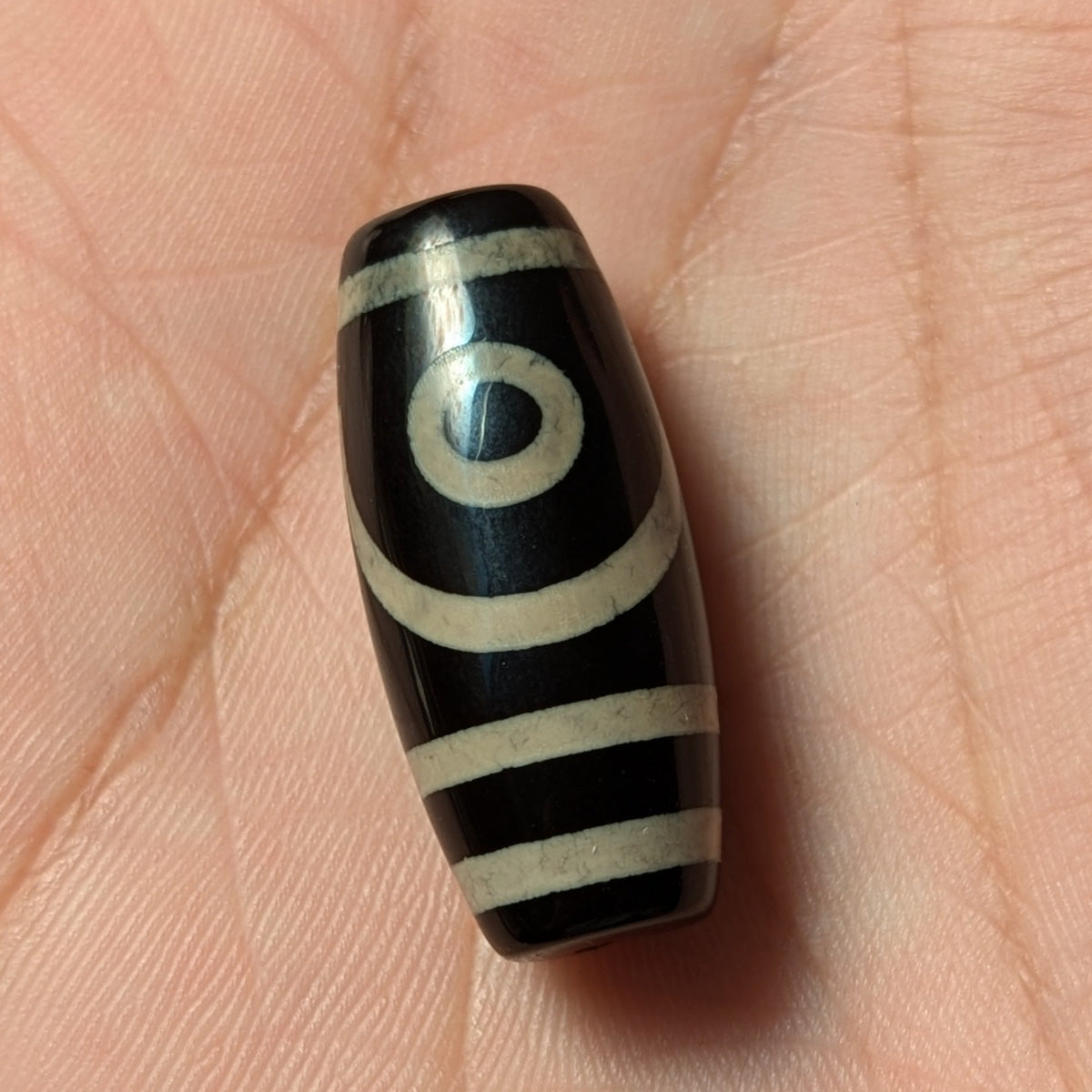 Vintage Himalayan Tibetan Agate Bead 2 Eyes Bead Dzi Amulet