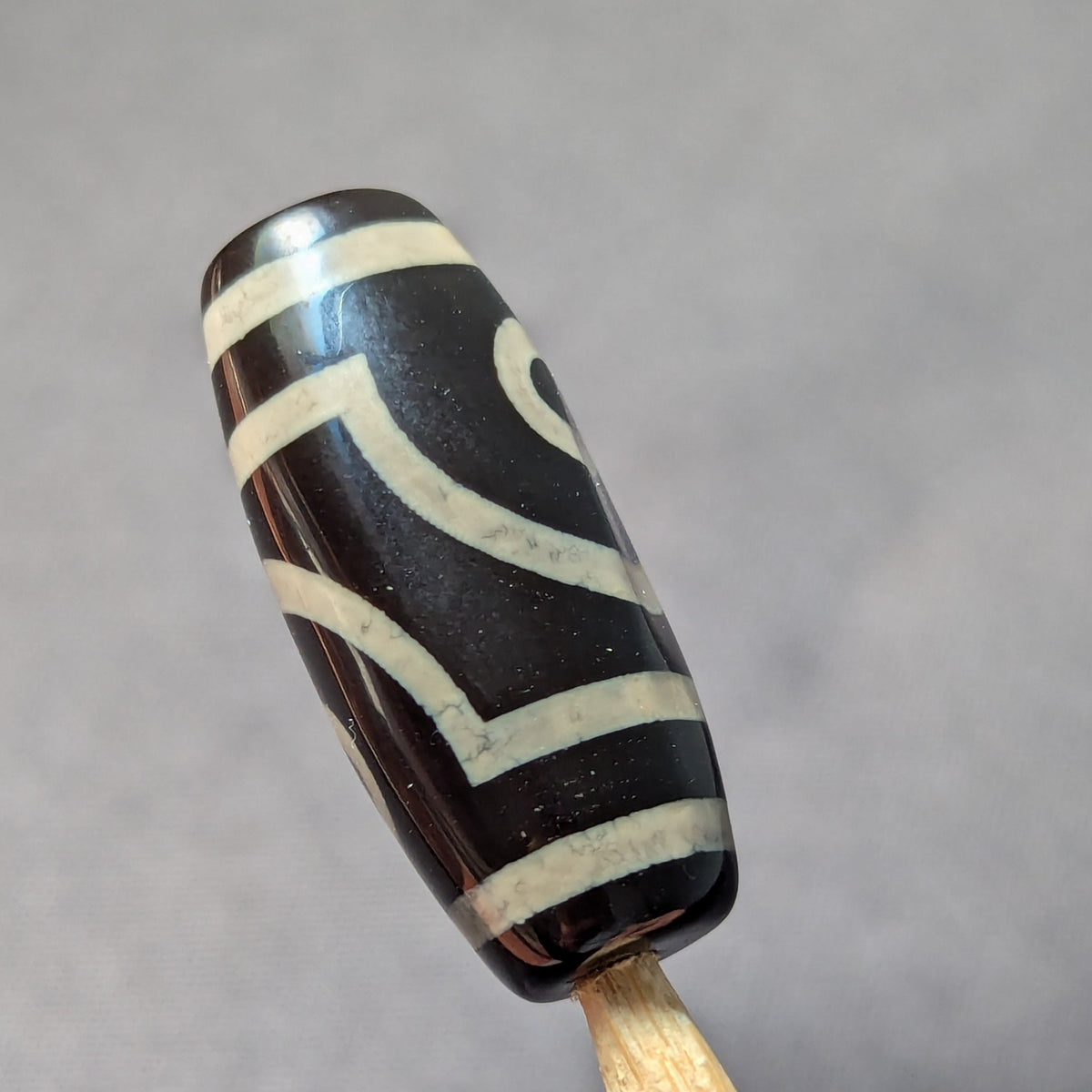 Vintage Himalayan Tibetan Agate Bead 2 Eyes Bead Dzi Amulet
