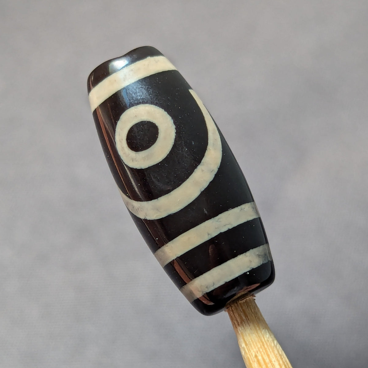 Vintage Himalayan Tibetan Agate Bead 2 Eyes Bead Dzi Amulet