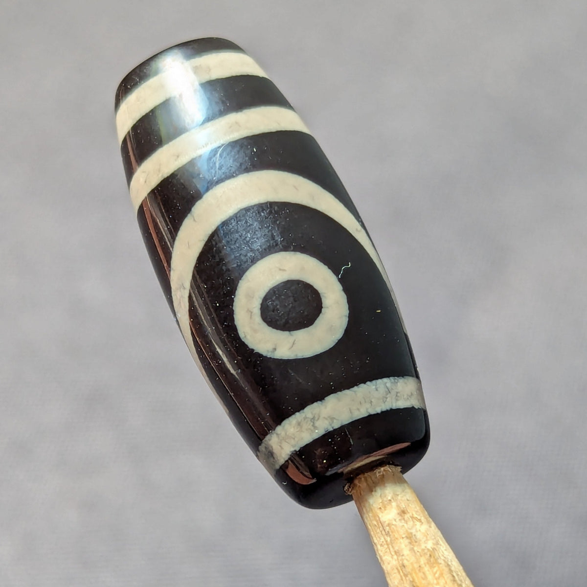 Vintage Himalayan Tibetan Agate Bead 2 Eyes Bead Dzi Amulet