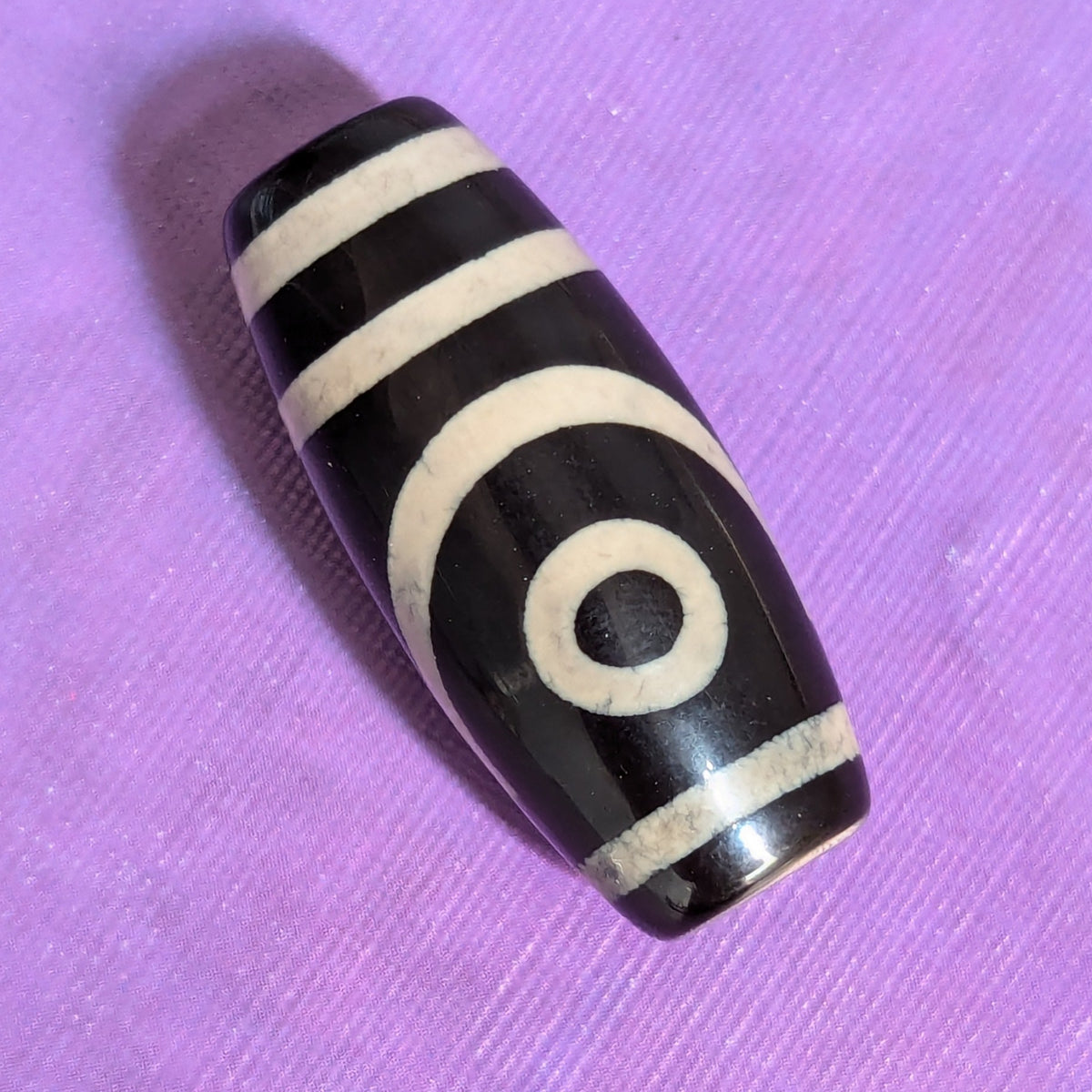 Vintage Himalayan Tibetan Agate Bead 2 Eyes Bead Dzi Amulet