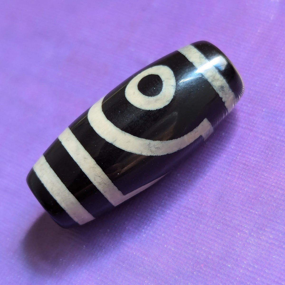 Vintage Himalayan Tibetan Agate Bead 2 Eyes Bead Dzi Amulet