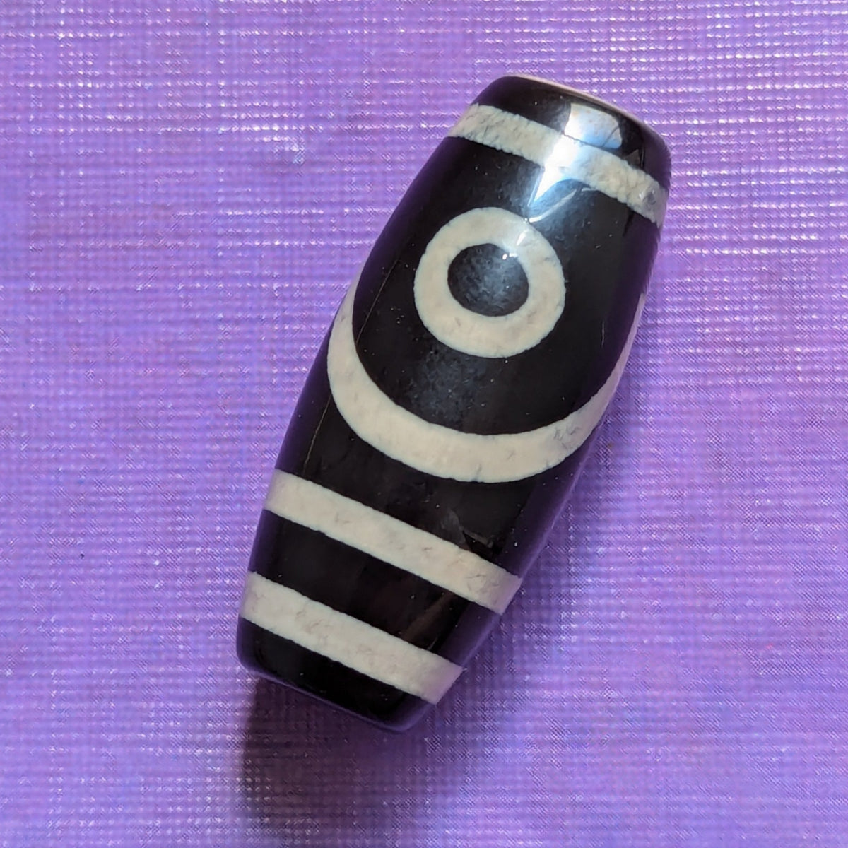 Vintage Himalayan Tibetan Agate Bead 2 Eyes Bead Dzi Amulet