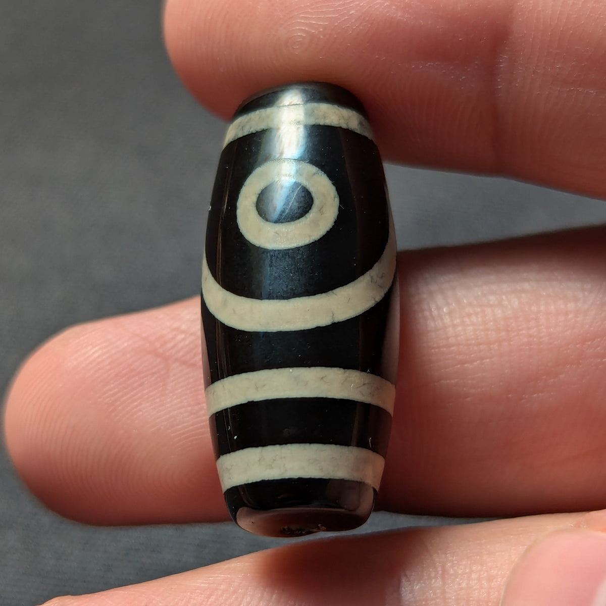 Vintage Himalayan Tibetan Agate Bead 2 Eyes Bead Dzi Amulet
