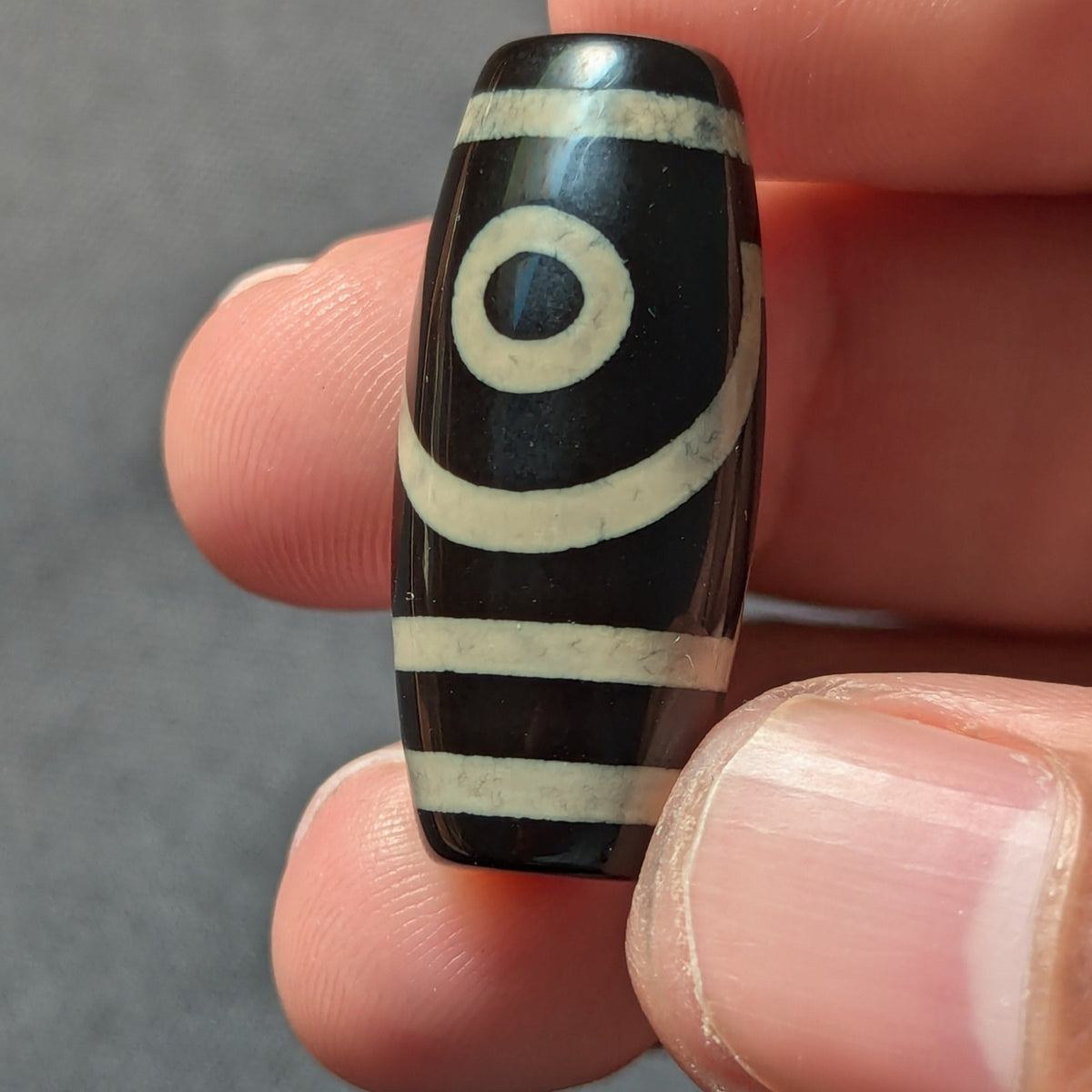 Vintage Himalayan Tibetan Agate Bead 2 Eyes Bead Dzi Amulet