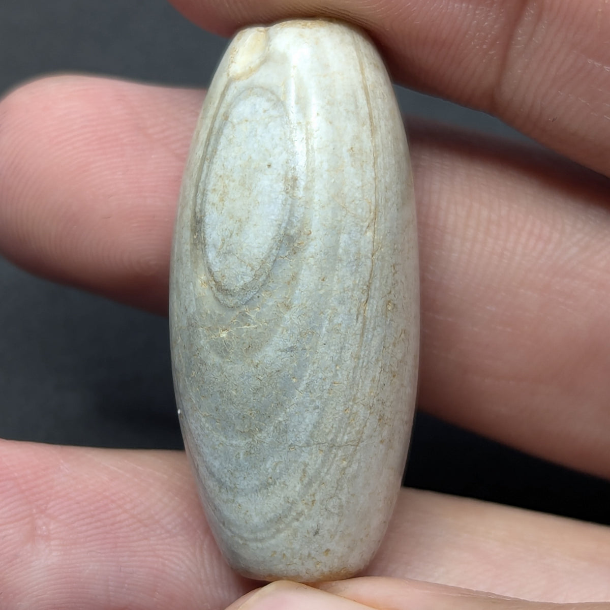 Amulette vintage en œil d'agate naturelle du Yémen