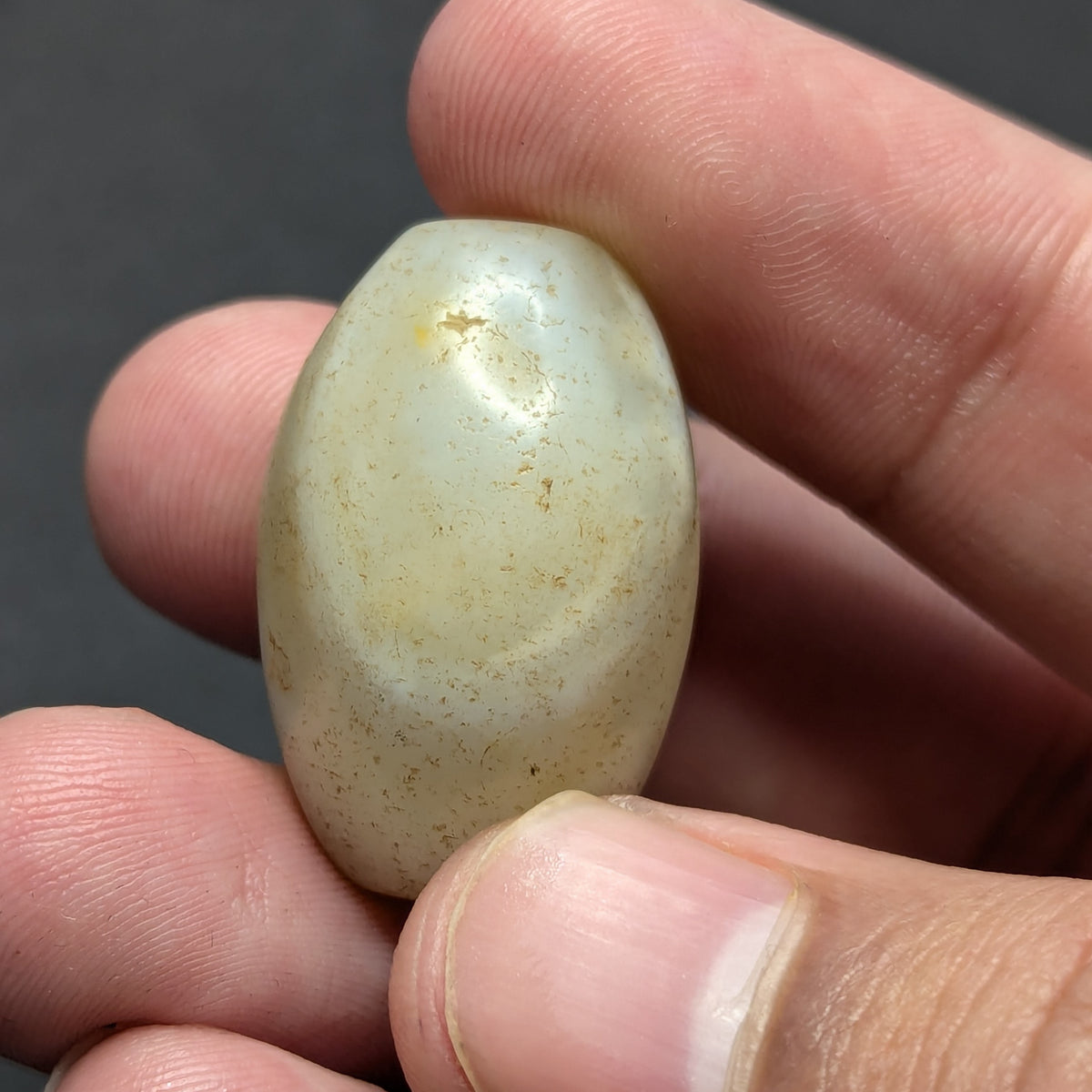 Amulette Vintage Perlée en Agate du Moyen-Orient Yéménite