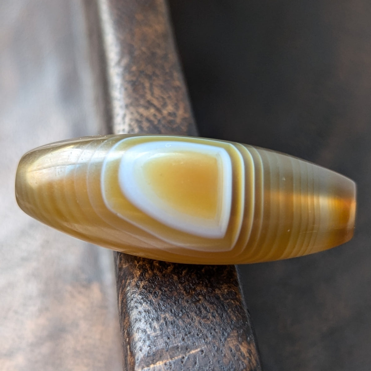Vintage MiddleEastern Natural Eyes Yemeni Agate Bead