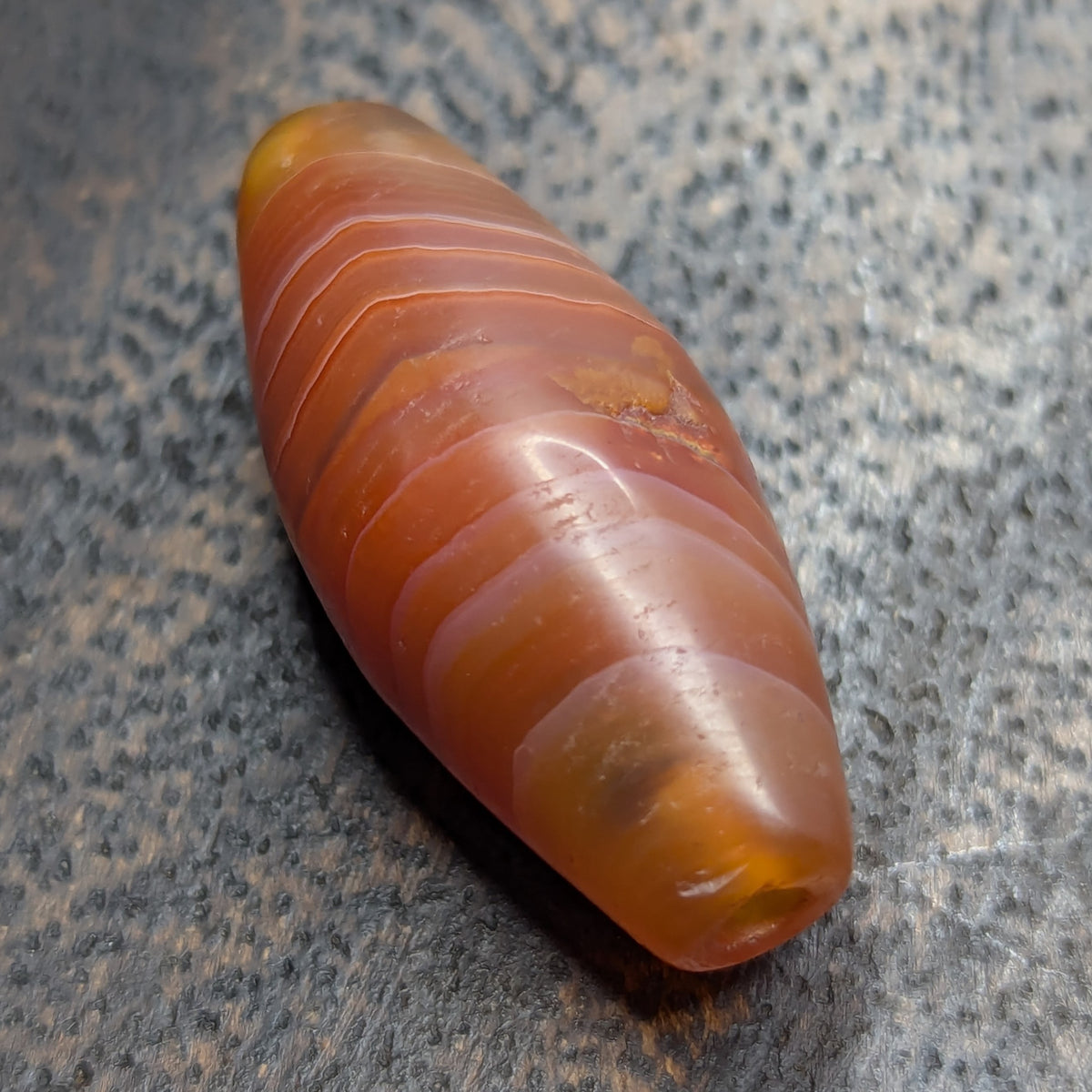Antike afrikanische Karneol-Naturauge-Achatperle Amulett