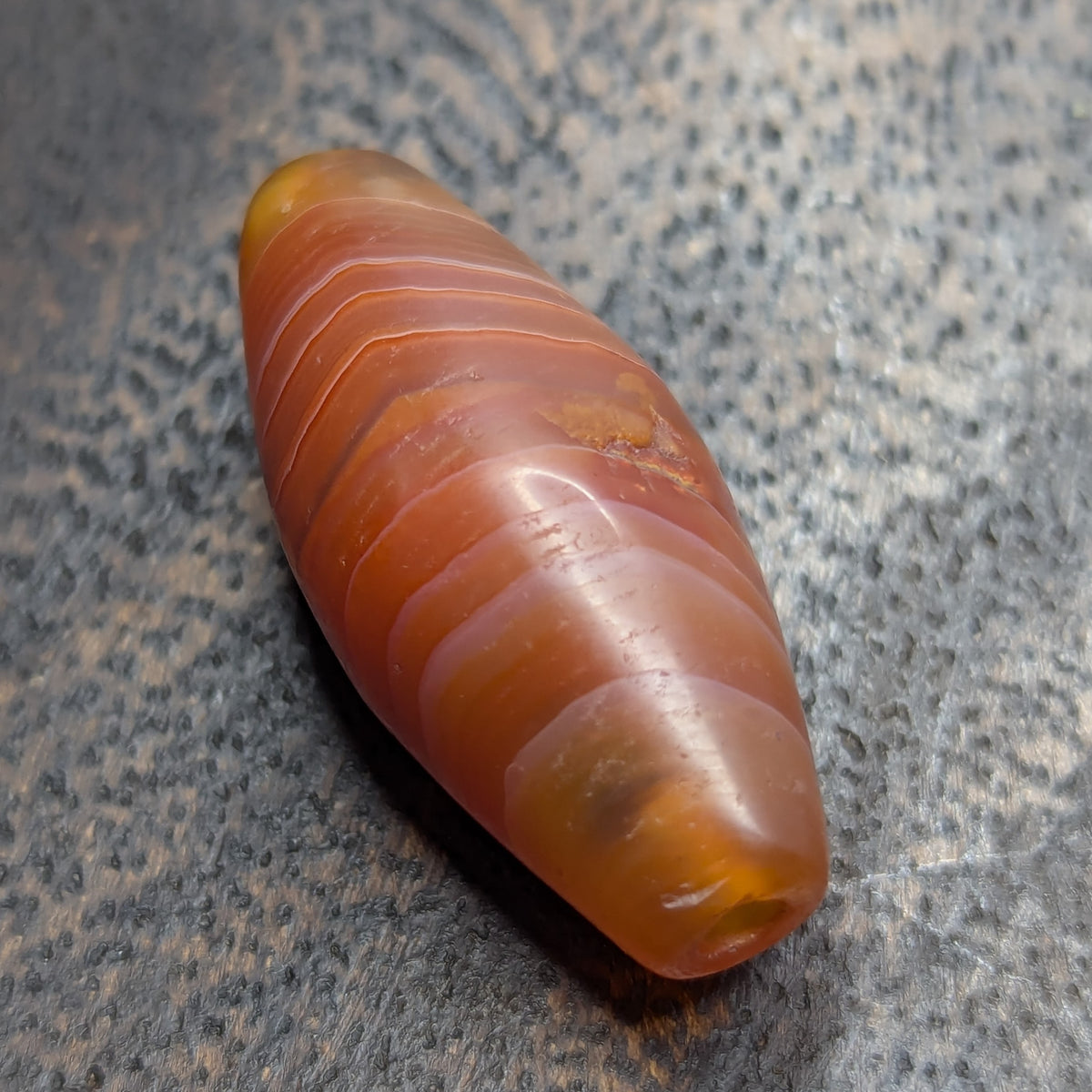 Antike afrikanische Karneol-Naturauge-Achatperle Amulett