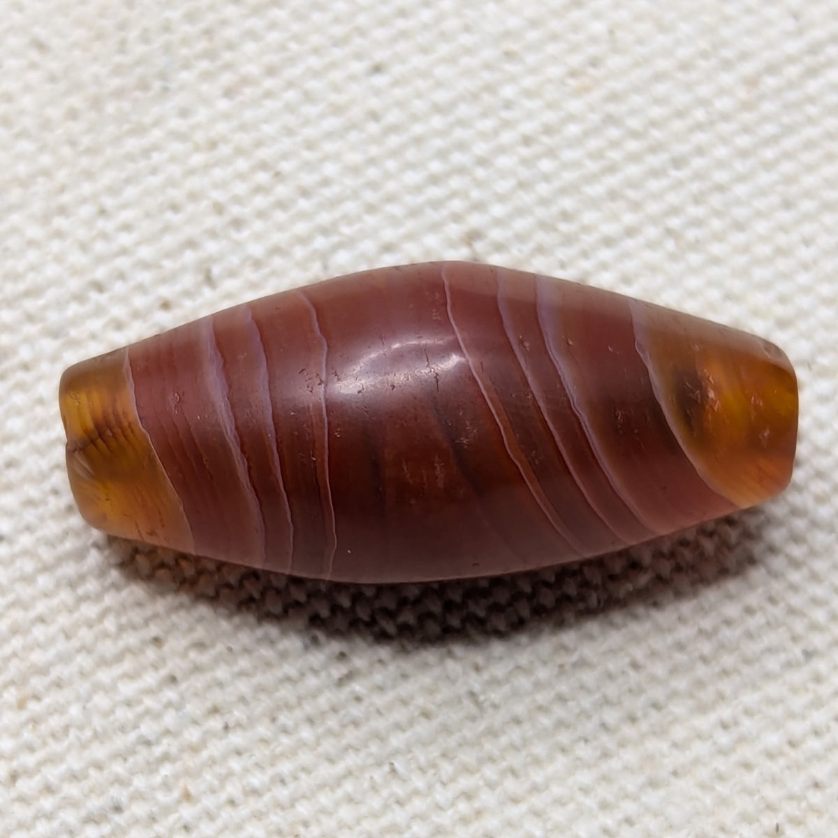 Antike afrikanische Karneol-Naturauge-Achatperle Amulett