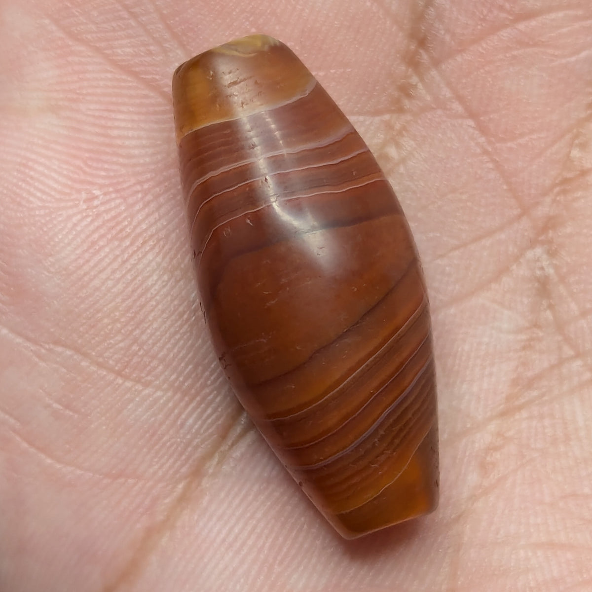 Antike afrikanische Karneol-Naturauge-Achatperle Amulett