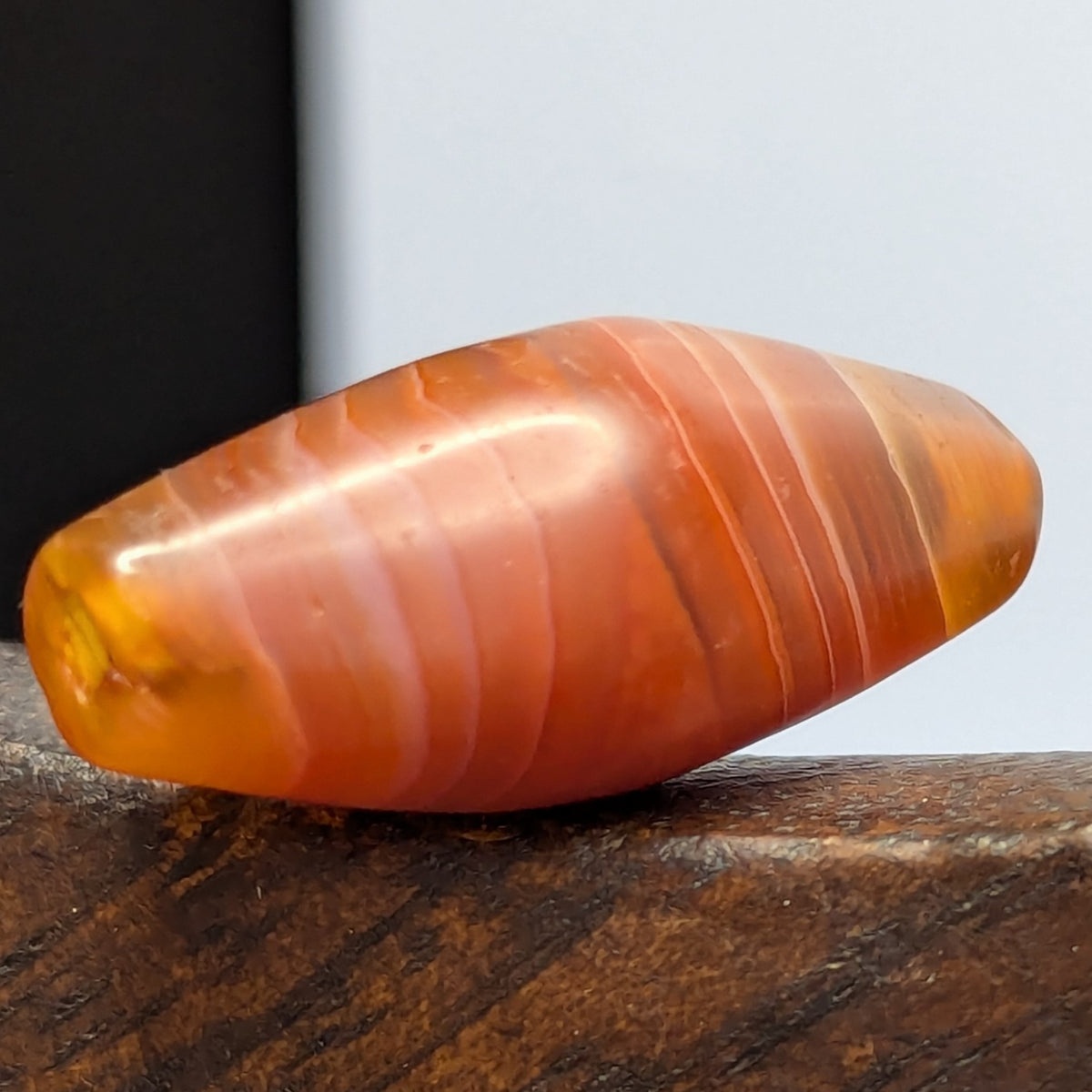 Antike afrikanische Karneol-Naturauge-Achatperle Amulett