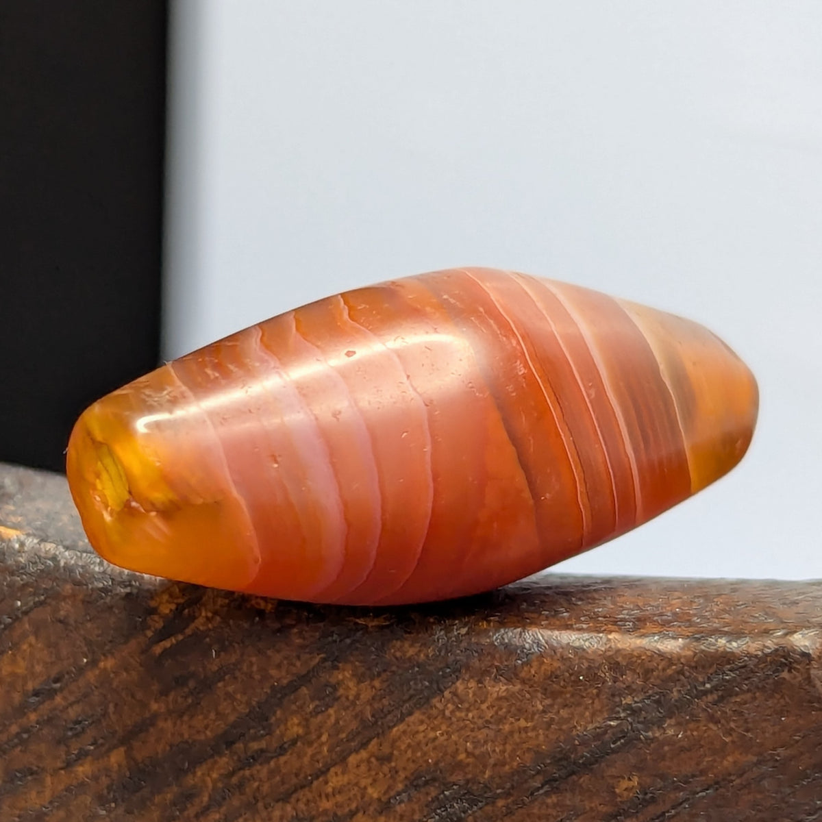 Antike afrikanische Karneol-Naturauge-Achatperle Amulett