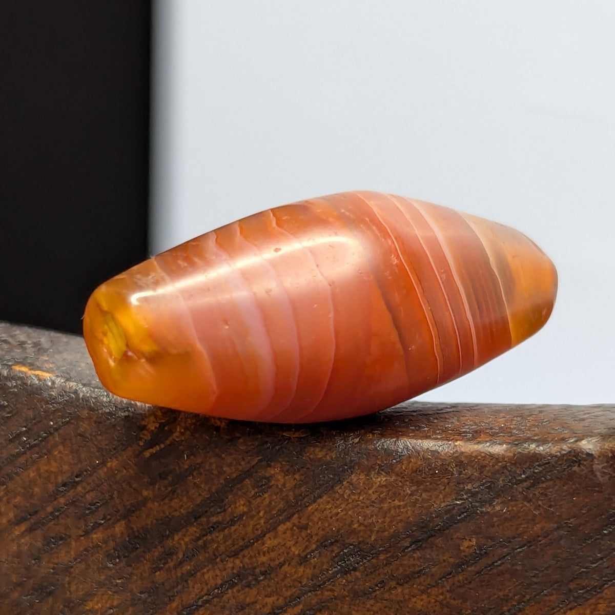 Antike afrikanische Karneol-Naturauge-Achatperle Amulett