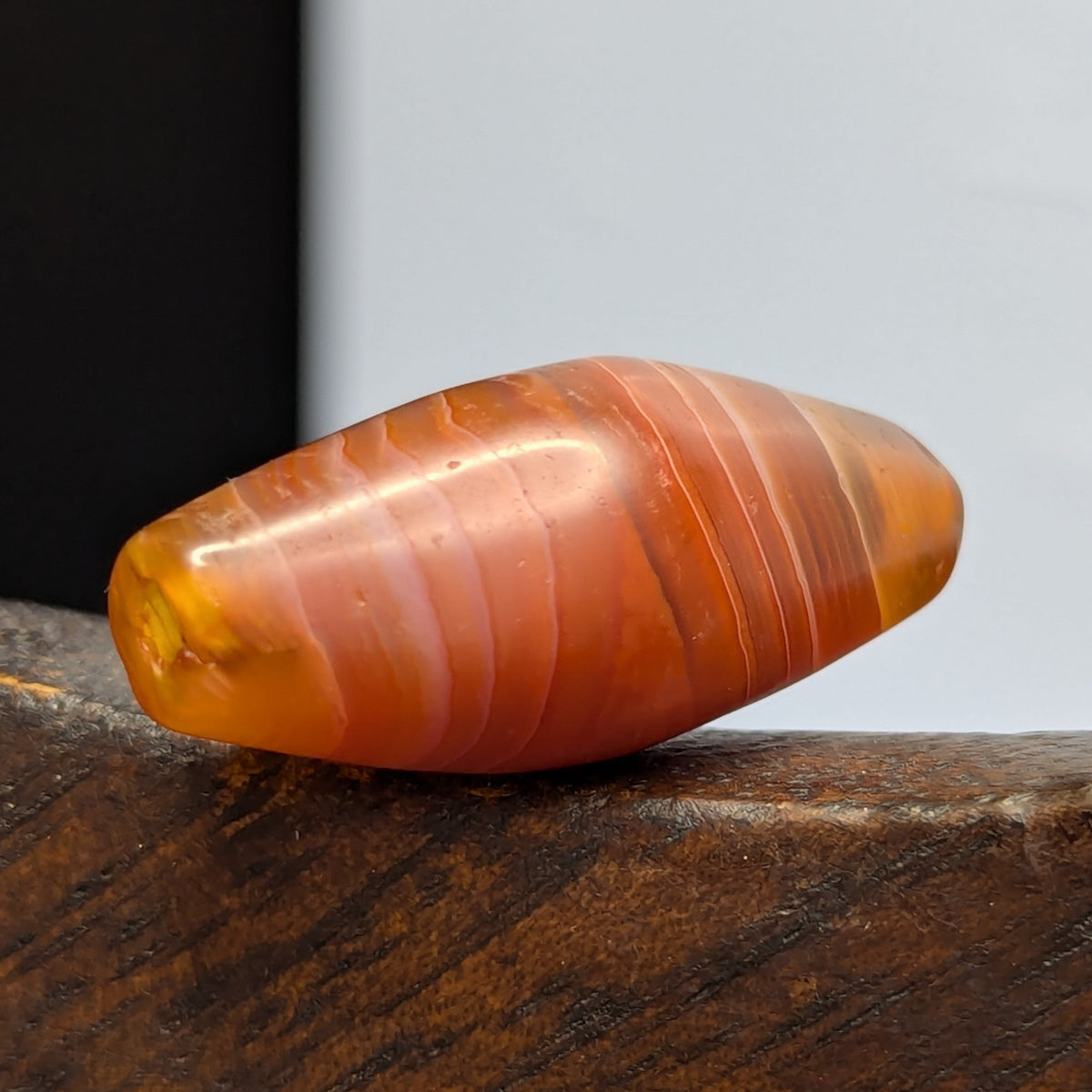 Antike afrikanische Karneol-Naturauge-Achatperle Amulett