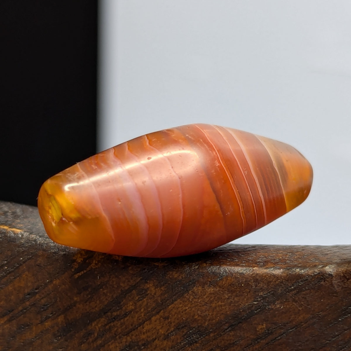 Antike afrikanische Karneol-Naturauge-Achatperle Amulett