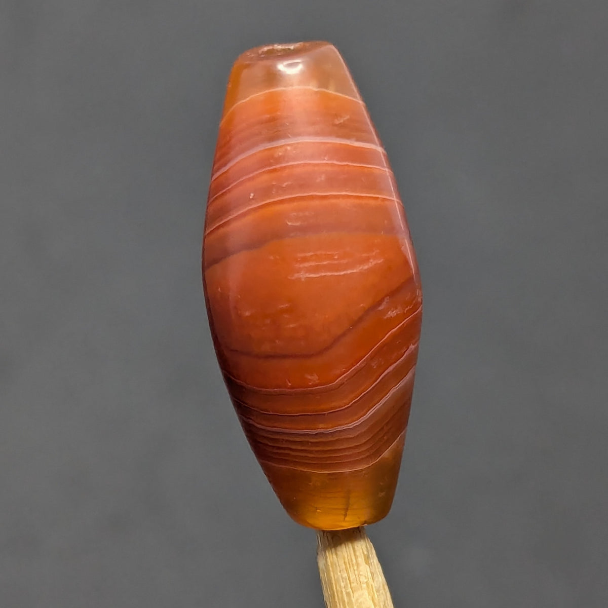 Antike afrikanische Karneol-Naturauge-Achatperle Amulett