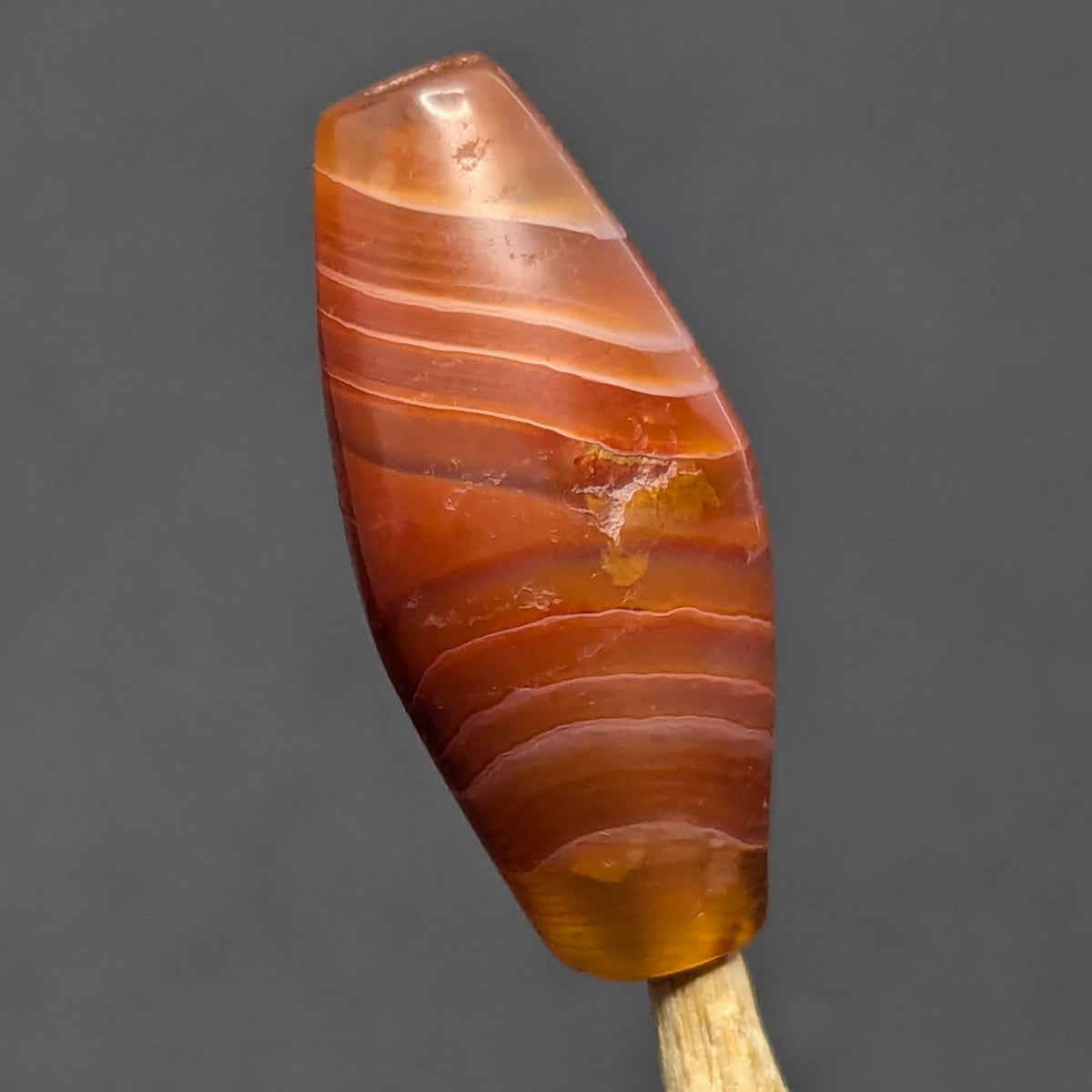 Antike afrikanische Karneol-Naturauge-Achatperle Amulett