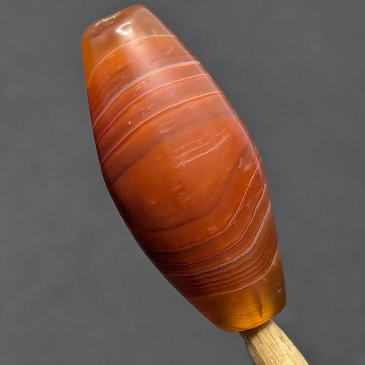 Antike afrikanische Karneol-Naturauge-Achatperle Amulett