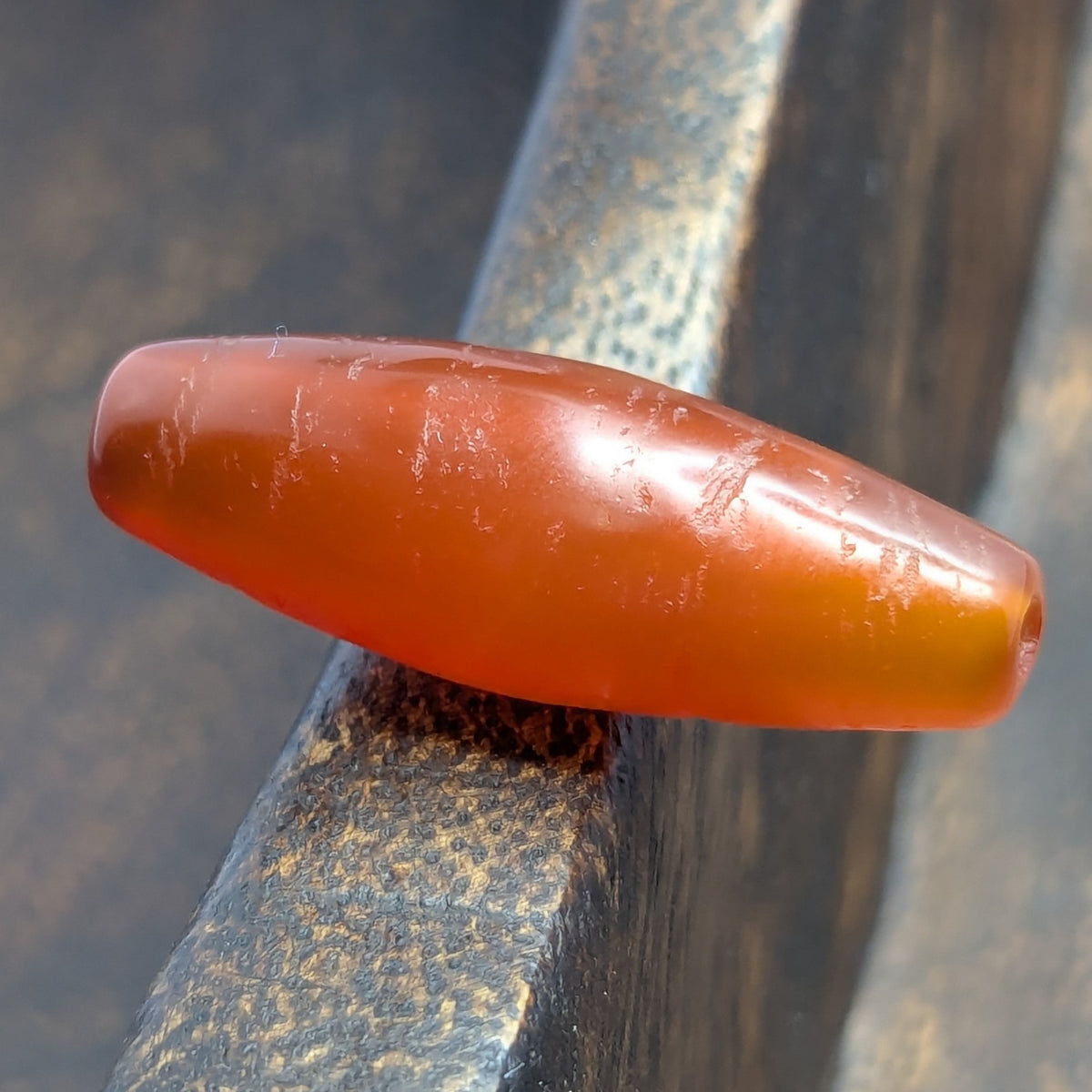 Himalayan Red Carnelian Vintage Agate Bead Amulet