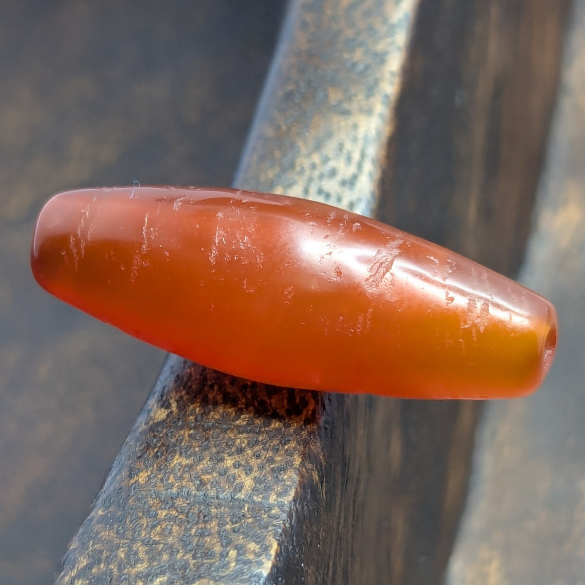 Himalayan Red Carnelian Vintage Agate Bead Amulet