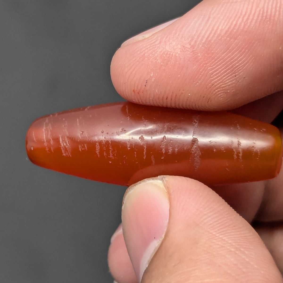 Himalayan Red Carnelian Vintage Agate Bead Amulet