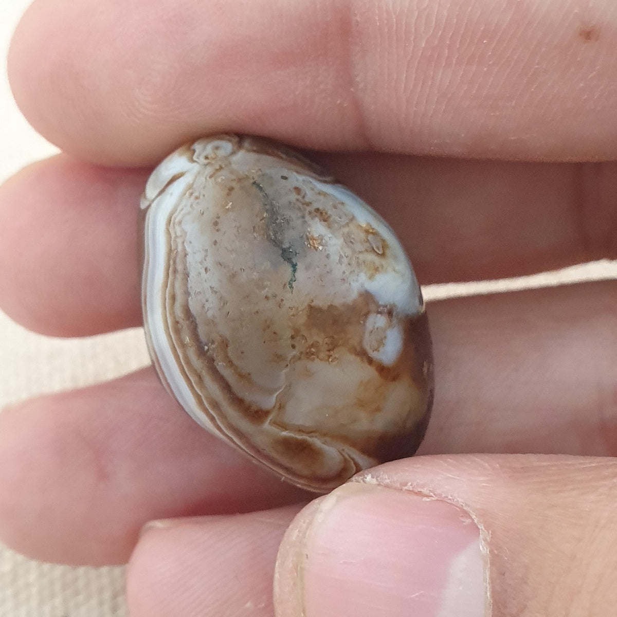 Natur Suliemani Augen Achate Perle Amulett Vintage