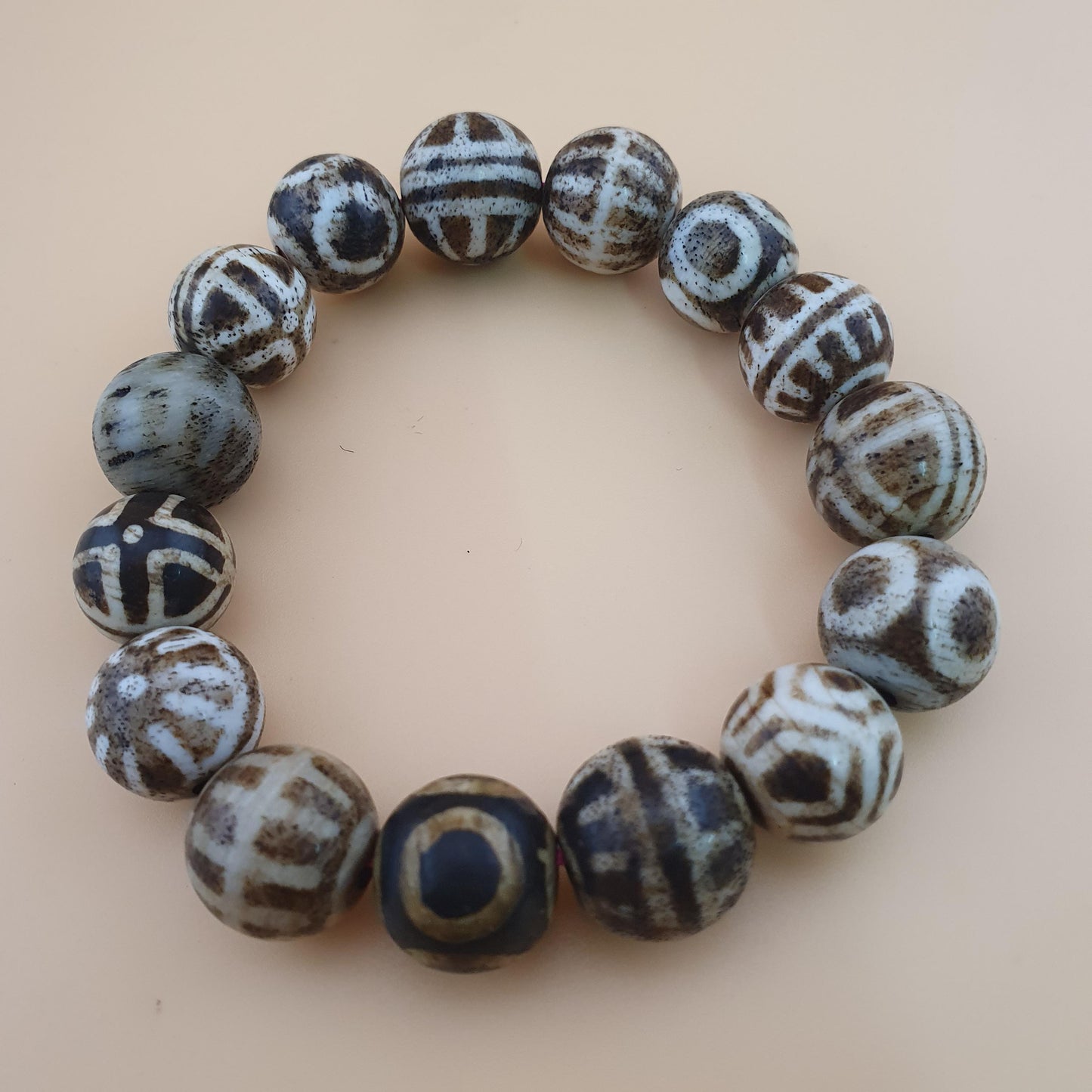 Antikes burmesisches Pumtek-Pyu-Perlenarmband